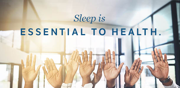 sleep is essential to health - doctor hands in the air
