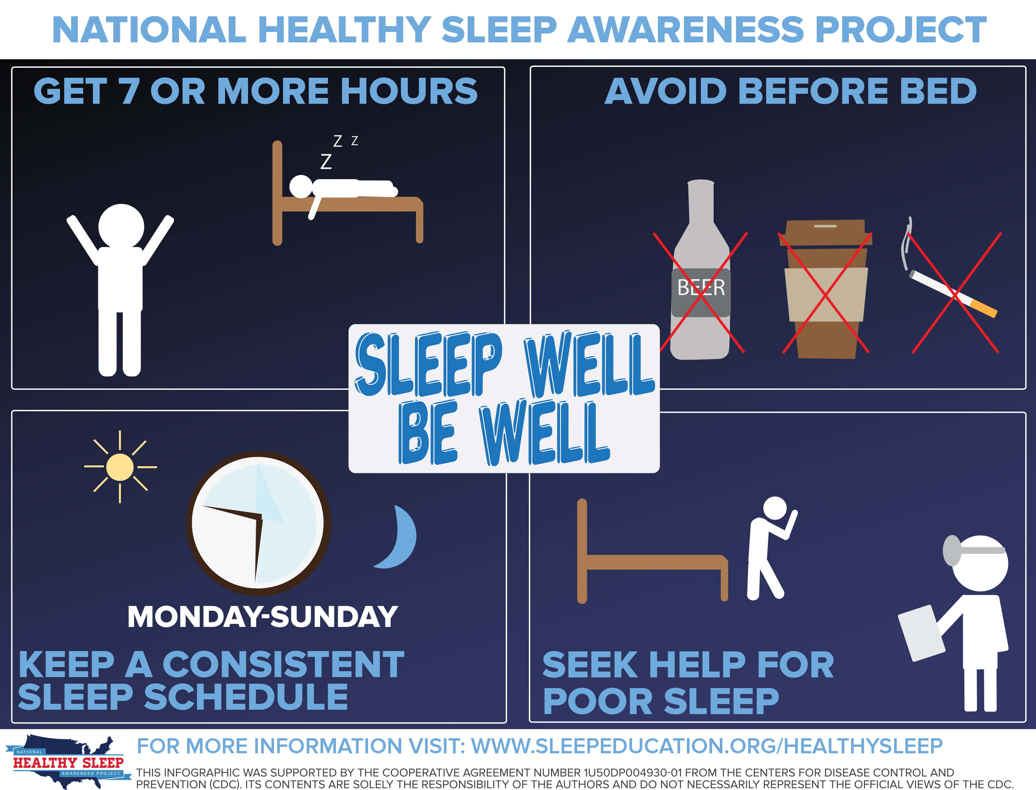 Promote healthy sleep
